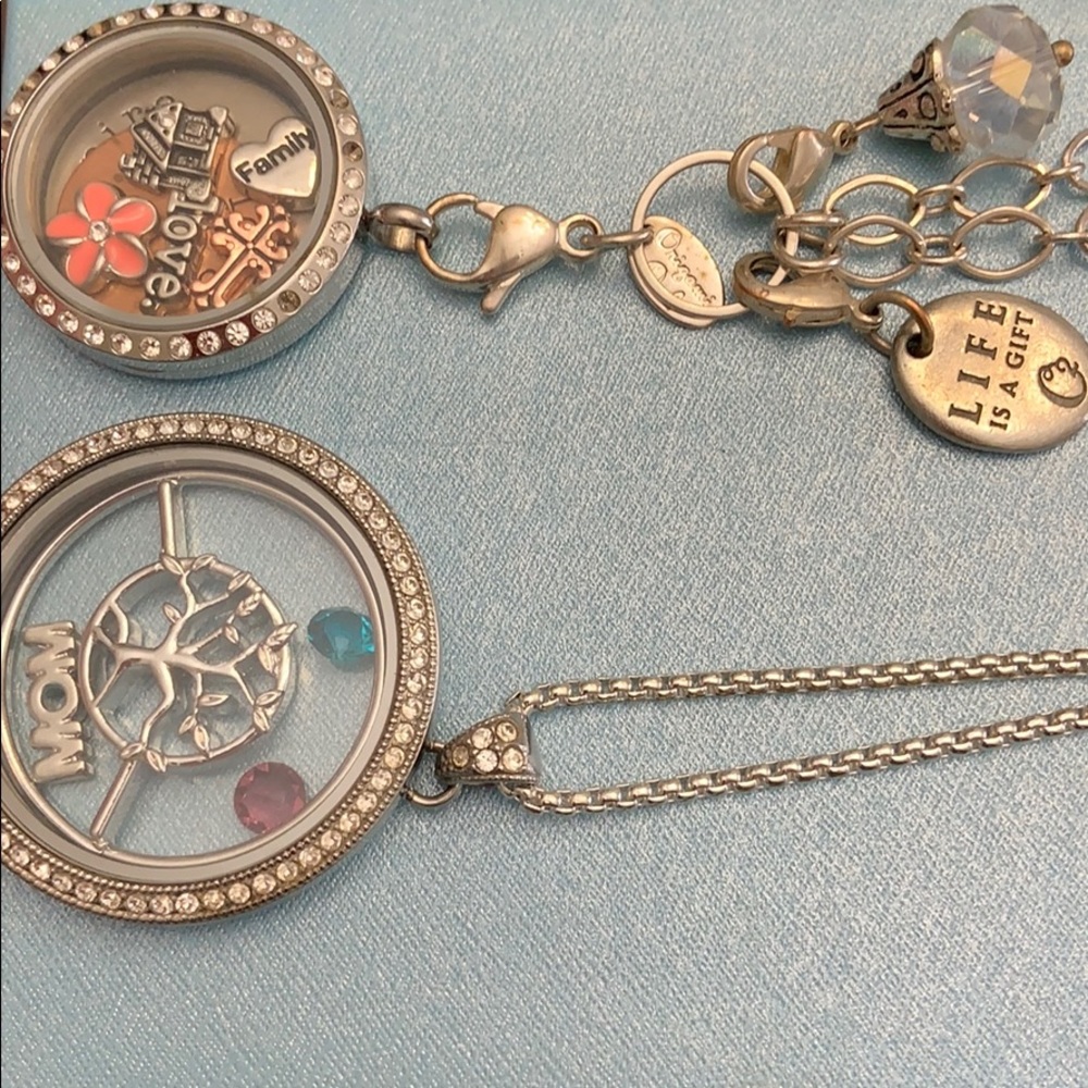 2 Origami Owl Necklaces